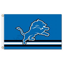Custom cheap NFL Detroit Lions 3'x5' polyester flags logo over the stripe