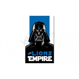 Custom cheap NFL Detroit Lions 3'x5' polyester flags lions empire