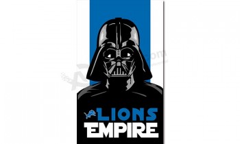 Custom cheap NFL Detroit Lions 3'x5' polyester flags lions empire