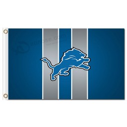 Custom cheap NFL Detroit Lions 3'x5' polyester flags vertical bar with logo