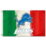 Benutzerdefinierte billig nfl detroit löwen 3'x5 'polyester flaggen drei farben
