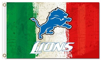 Custom cheap NFL Detroit Lions 3'x5' polyester flags three colors