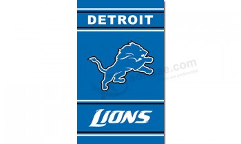 Custom cheap NFL Detroit Lions 3'x5' polyester flags vertical banner