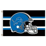 Benutzerdefinierte billig nfl detroit löwen 3'x5 'polyester fahnen helm