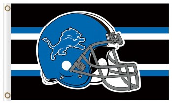 Custom cheap NFL Detroit Lions 3'x5' polyester flags helmet