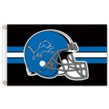 Benutzerdefinierte billig nfl detroit löwen 3'x5 'polyester fahnen helm