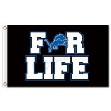 Benutzerdefinierte billig nfl detroit löwen 3'x5 'polyester fahnen für das leben