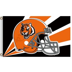 Großhandel benutzerdefinierte nfl Cincinnati Bengals 3'x5 'Polyester Fahnen Helm radioaktive Strahlen