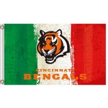 Großhandelsgewohnheit nfl Cincinnati Bengals 3'x5 Polyester kennzeichnet drei Farben