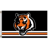 оптовые таможенные nfl cincinnati bengals 3'x5 'полиэфирные флаги с бенгальскими полосками внизу