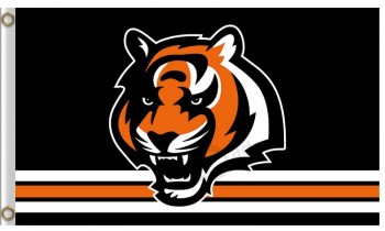 批发定制nfl cincinnati bengals 3'x5'涤纶标志底部的孟加拉条纹