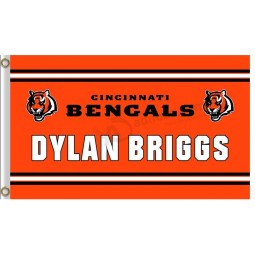 Großhandelskundenspezifische nfl Cincinnati Bengals 3'x5 Polyesterflaggen Dylan Briggs