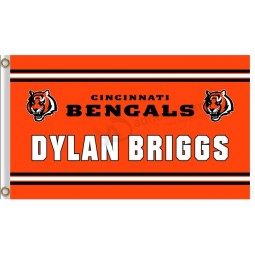 Wholesale custom NFL Cincinnati Bengals 3'x5' polyester flags Dylan Briggs
