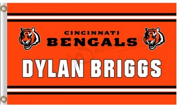 Wholesale custom NFL Cincinnati Bengals 3'x5' polyester flags Dylan Briggs
