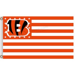 Großhandelskundenspezifischer nfl Cincinnati bengals 3'x5 Polyesterflaggen-Sternstreifen