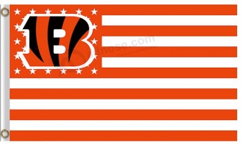 Wholesale custom NFL Cincinnati Bengals 3'x5' polyester flags star stripe