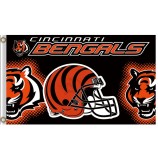 도매 주문 관례 nfl 신시내티 bengals 3'x5 '폴리 에스테 깃발 헬멧을 가진 bengals