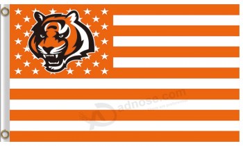 Atacado personalizado nfl cincinnati bengals 3'x5 'bandeiras de poliéster bengalas estrelas listras