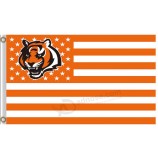 Großhandelskundenspezifische nfl Cincinnati Bengals 3'x5 Polyesterflaggen bengals Sternstreifen