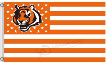 Großhandelskundenspezifische nfl Cincinnati Bengals 3'x5 Polyesterflaggen bengals Sternstreifen