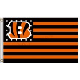 Großhandelskundenspezifischer nfl Cincinnati bengals 3'x5 Polyesterflaggen-Sternstreifen