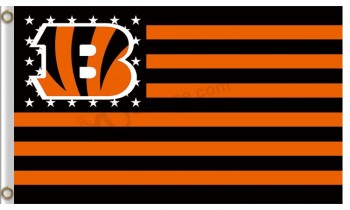 Wholesale custom NFL Cincinnati Bengals 3'x5' polyester flags star stripe