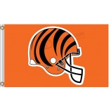 도매 주문 관례 신시내티 bengals 3'x5 '폴리 에스테 깃발 헬멧 호랑이 줄무늬