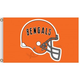 Wholesale custom NFL Cincinnati Bengals 3'x5' polyester flags bengals letters helmet