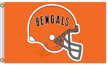 Wholesale custom NFL Cincinnati Bengals 3'x5' polyester flags bengals letters helmet