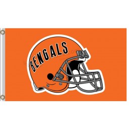 Wholesale custom NFL Cincinnati Bengals 3'x5' polyester flags bengals helmet