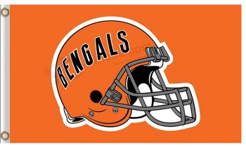 Wholesale custom NFL Cincinnati Bengals 3'x5' polyester flags bengals helmet