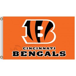 Wholesale custom NFL Cincinnati Bengals 3'x5' polyester flags capital B with team name