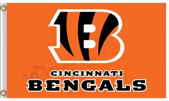 Wholesale custom NFL Cincinnati Bengals 3'x5' polyester flags capital B with team name