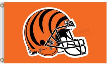 Nfl cincinnati bengals 3'x5 'polyester drapeaux tigre rayures casque à vendre