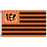 Nfl cincinnati bengals 3'x5 '폴리 에스테르 플래그 b 별 판매용 줄무늬