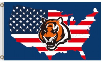 Nfl cincinnati bengals 3'x5 'ポリエステルは私達に販売のための地図を提供します