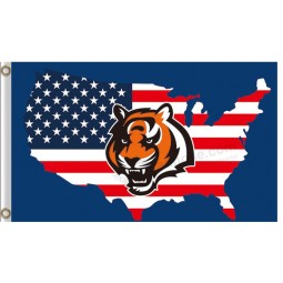 Nfl cincinnati bengals 3'x5 '폴리 에스테르는 판매용으로지도를 표시합니다