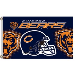 Nfl chicago ours 3'x5 'polyester drapeaux porte casque à vendre