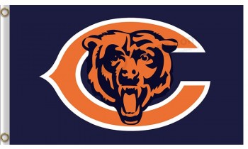 Custom NFL Chicago Bears 3'x5' polyester flags logo bear for sale
