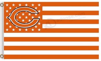 Custom nfl chicago bears 3'x5 'polyester vlaggen sterren strepen te koop