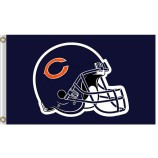 Benutzerdefinierte nfl chicago trägt 3'x5 'polyester fahnen horizontal zum verkauf