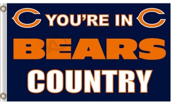 Custom NFL Chicago Bears 3'x5' polyester flags bears country for sale