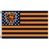 Benutzerdefinierte nfl chicago trägt 3'x5 'Polyester Fahnen Bär Sternen Streifen zum Verkauf