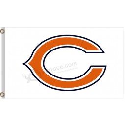 Nfl chicago ursos 3'x5 'bandeiras de poliéster c com fundo branco para venda