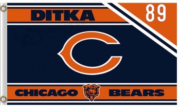 Nfl chicago ursos 3'x5 'bandeiras de poliéster ditka 89 para venda