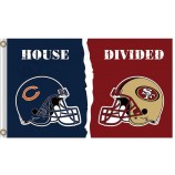 Nfl chicago trägt 3'x5 'polyester fahnen mit san francisco zum verkauf