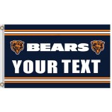 Großhandel benutzerdefinierte hoch-Ende nfl chicago Bären 3'x5 'Polyester kennzeichnet Ihren Text