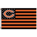 Großhandel benutzerdefinierte hoch-End nfl chicago trägt 3'x5 'polyester fahnen c c sterne streifen