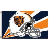 Großhandel benutzerdefinierte hoch-Ende nfl chicago Bären 3'x5 'Polyester kennzeichnet radioaktive Strahlen