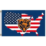 Großhandel benutzerdefinierte hoch-Ende nfl chicago Bären 3'x5 'Polyester kennzeichnet uns Karte